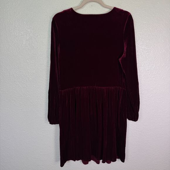 AMADI Greta Velvet Dress Womens Large Anthropologie Holiday Party Christmas NEW - Picture 2 of 13